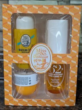Brazilian 4-Piece Bath & Body Set in Yellow By Miss Vanessa